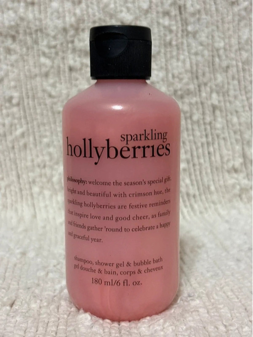 Philosophy Sparkling Holly Berries Shampoo Shower Gel Bubble Bath 6 oz